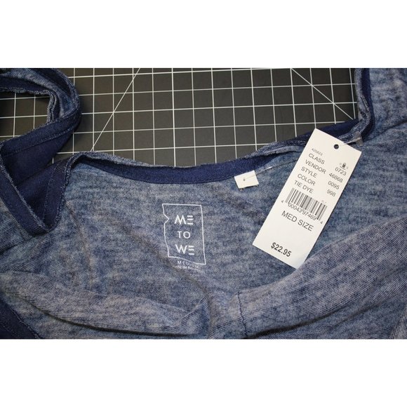 Me to We/ Tank top /(Size M) Navy -tie dye / 95% Rayon & 5% Spandex - Picture 7 of 7